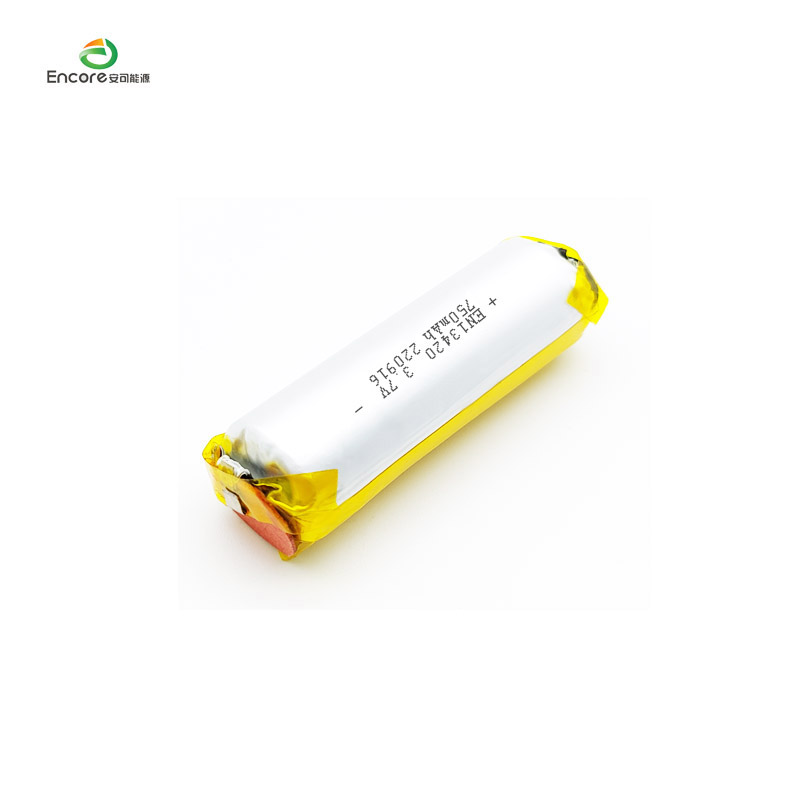 13420 750mAh Cylindrical 3.7v lipo battery