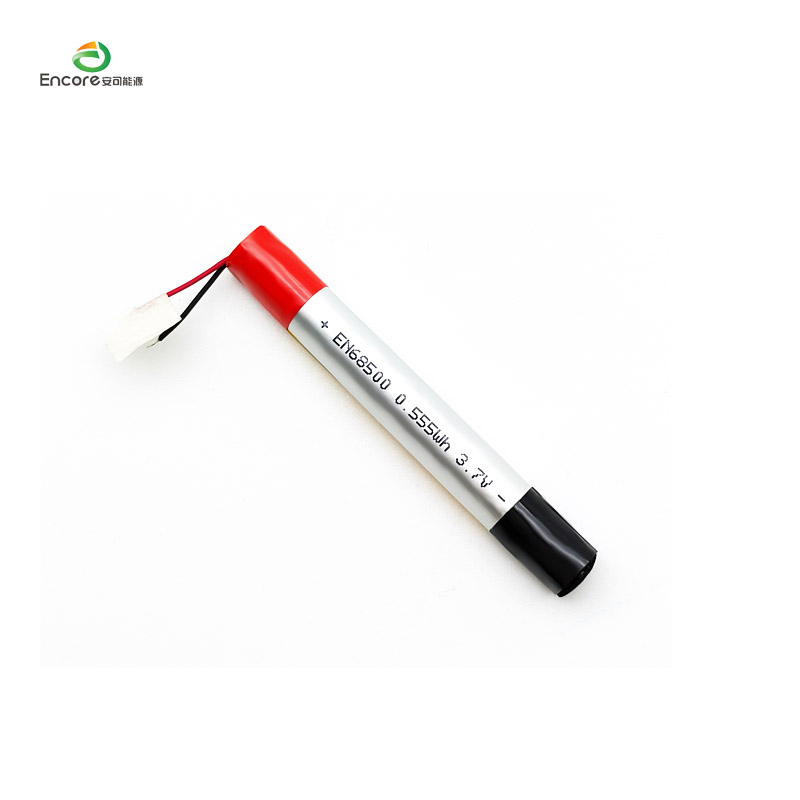 Cylindrical vape battery 68500 150mah 3.7v lipo battery