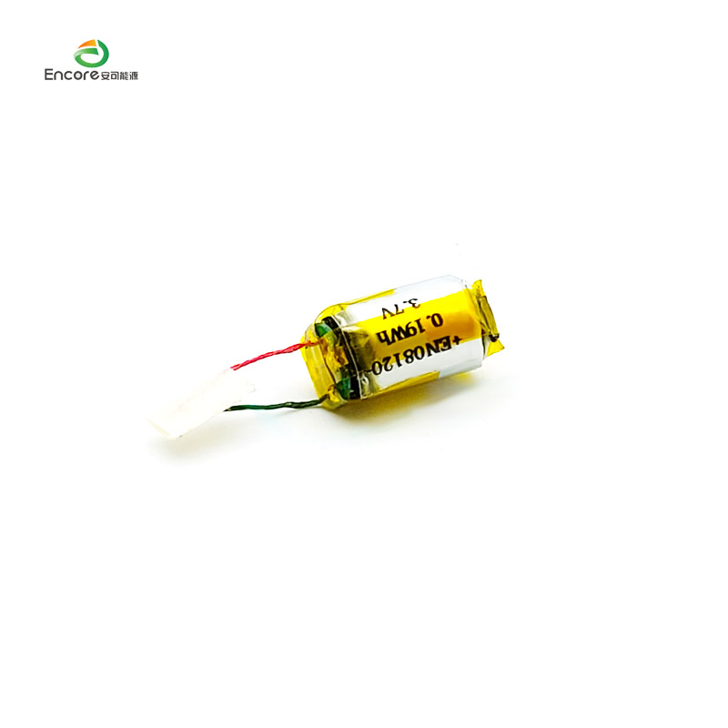 08120 50mAh Cylindrical 3.7v lipo battery