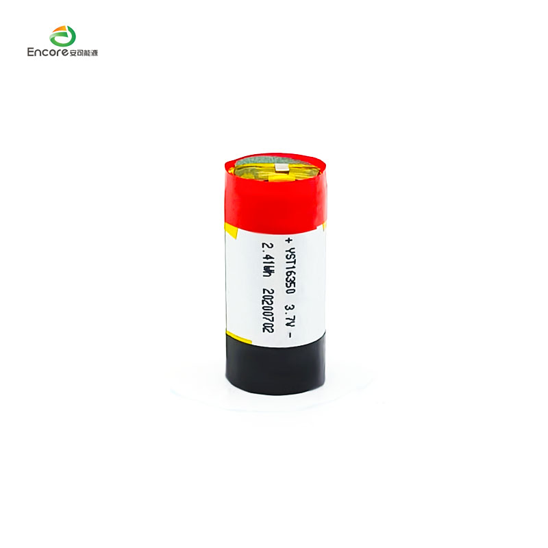 16350 Cylinder 650mah lipo battery