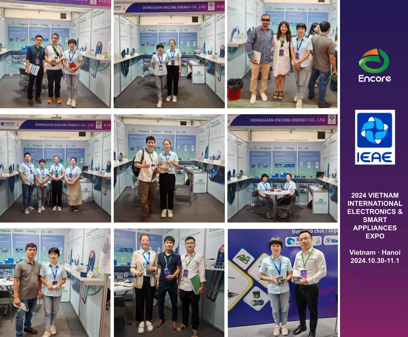October 29- November 1, 2024 Dongguan ENCORE  Energy Co., Ltd. participated in the Vietnam International Electronics & Smart Appliances Expo Exhibition news report