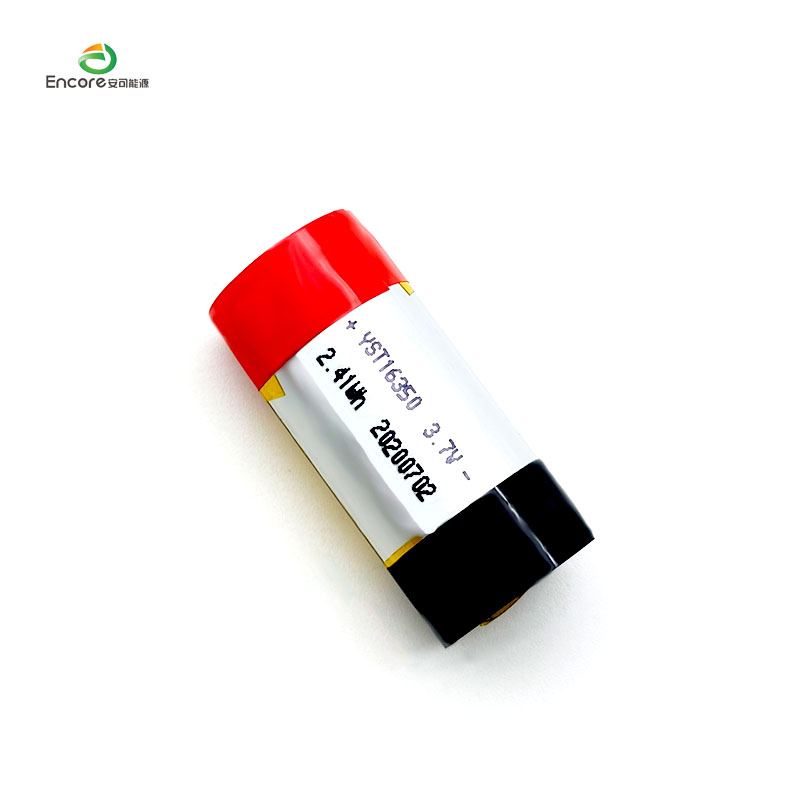 16350 Cylinder 650mah lipo battery