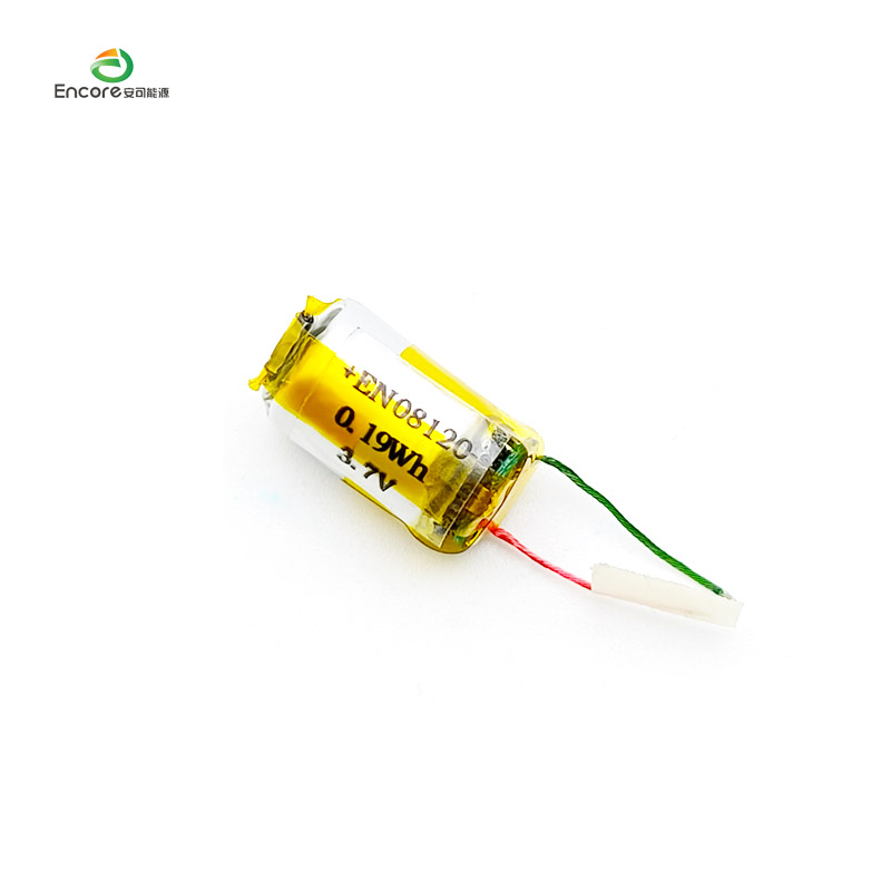 08120 50mAh Cylindrical 3.7v lipo battery